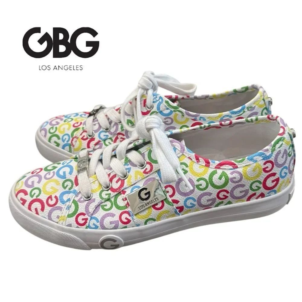 Guess GBG Los Angeles Women's Signature Coloful Lace-up Sneakers 7.5